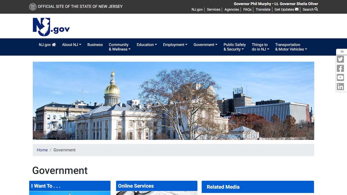 The Official Web Site for The State of New Jersey | Government